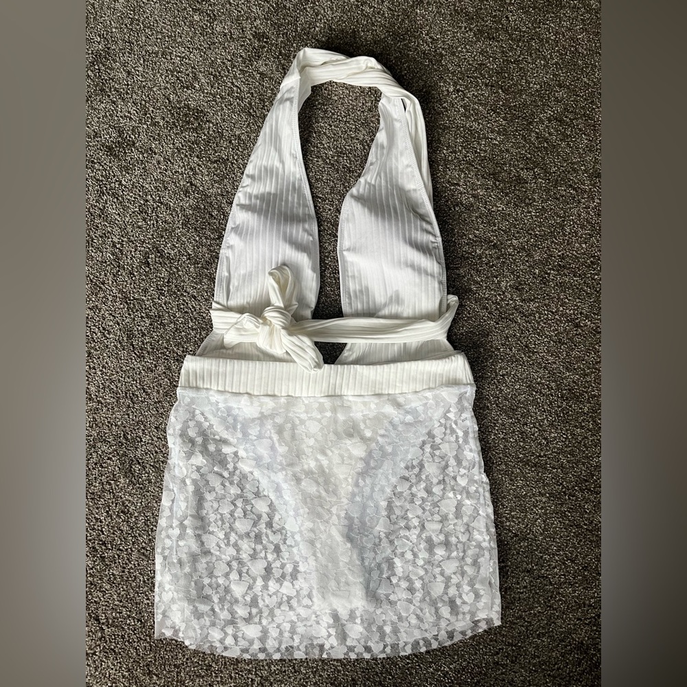 Ivory womens swim bathing suit set size large